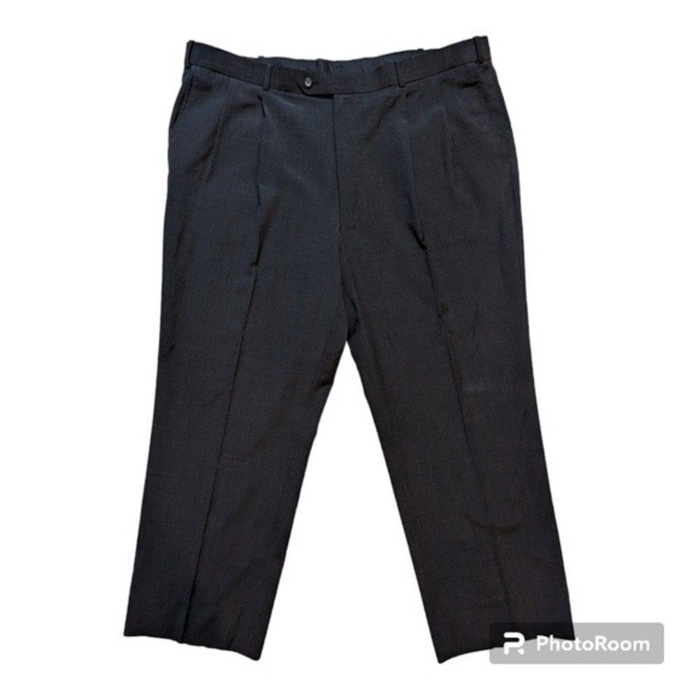 Dress Pants for Suit Office Wedding Party in Charcoal Black Size 46